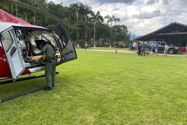​Homem sofre grave acidente ao cair de cachoeira na Limeira, região rural de Guaratuba