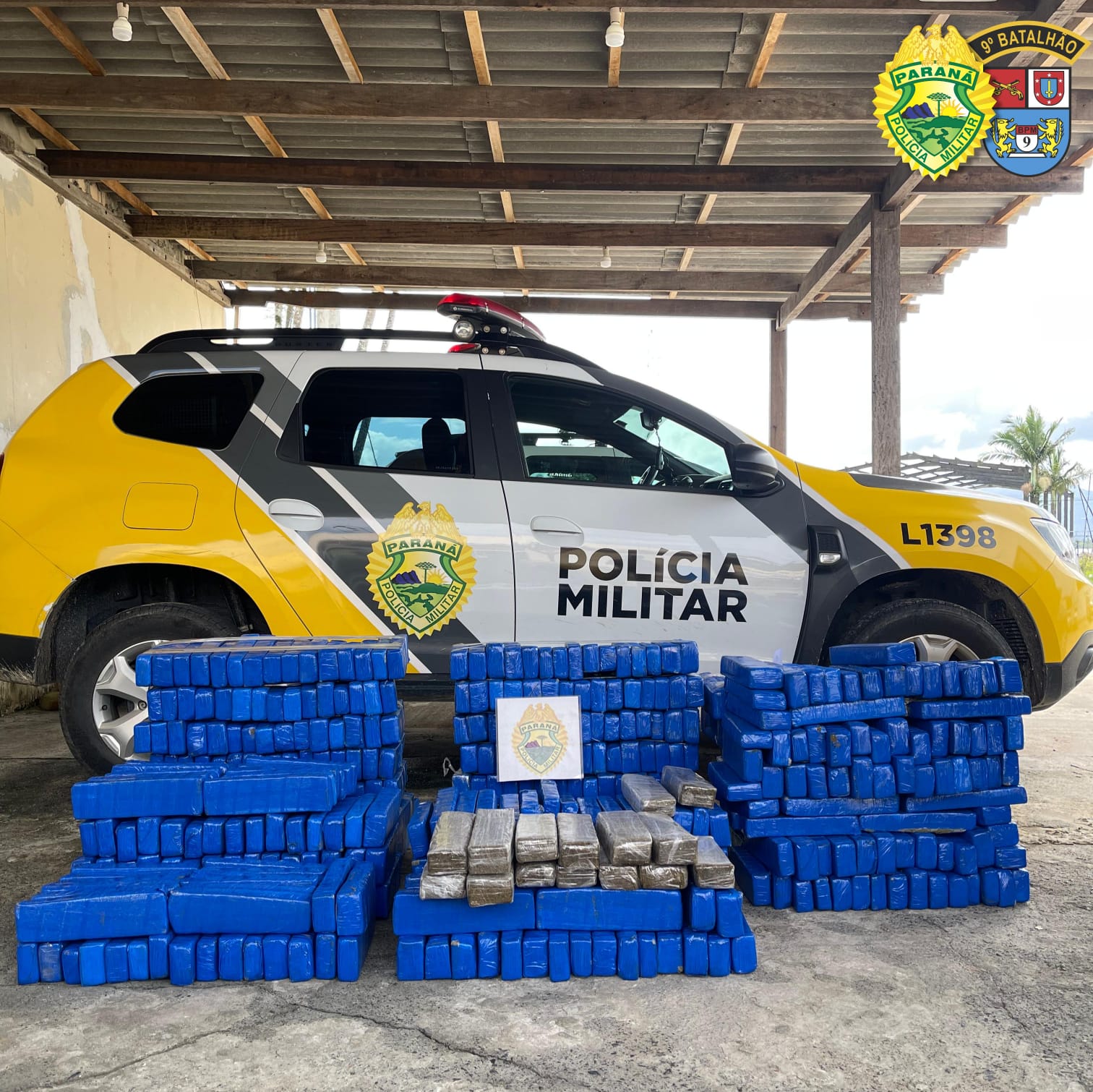 PM apreende 700 quilos de maconha em Guaratuba