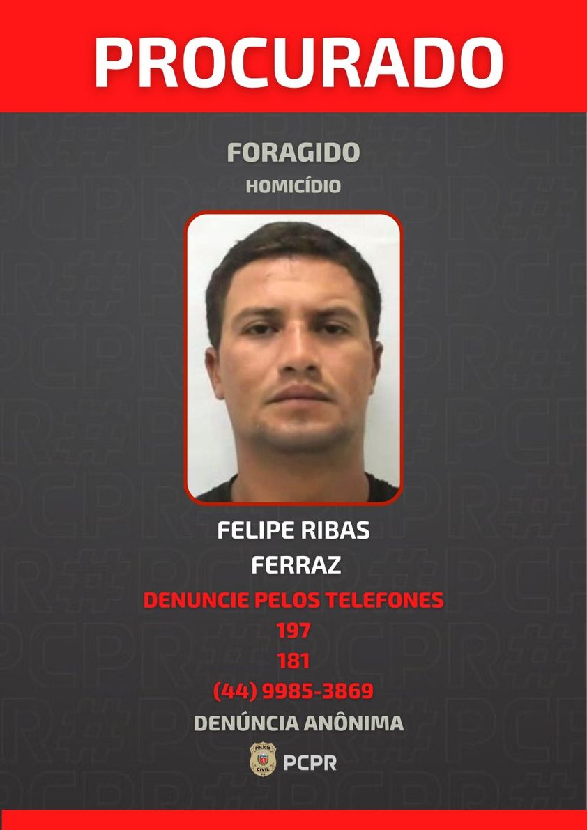​Polícia Civil do Paraná Divulga Foto de Suspeito de Duplo Homicídio em Guaratuba