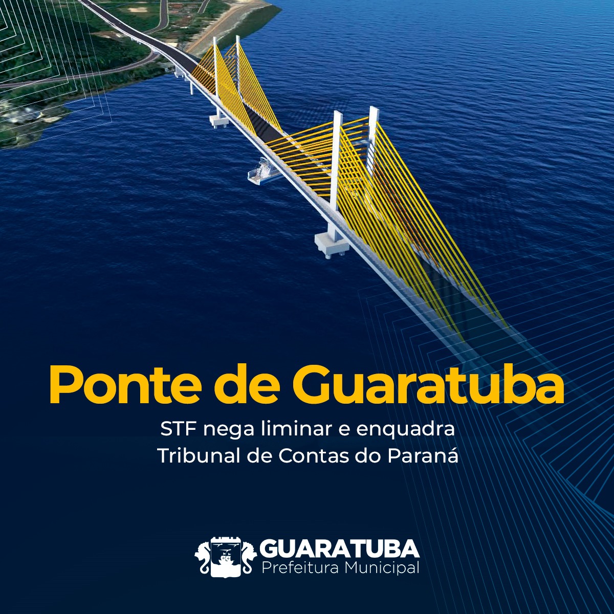 Avança a instalação de canteiros da obra da ponte Guaratuba