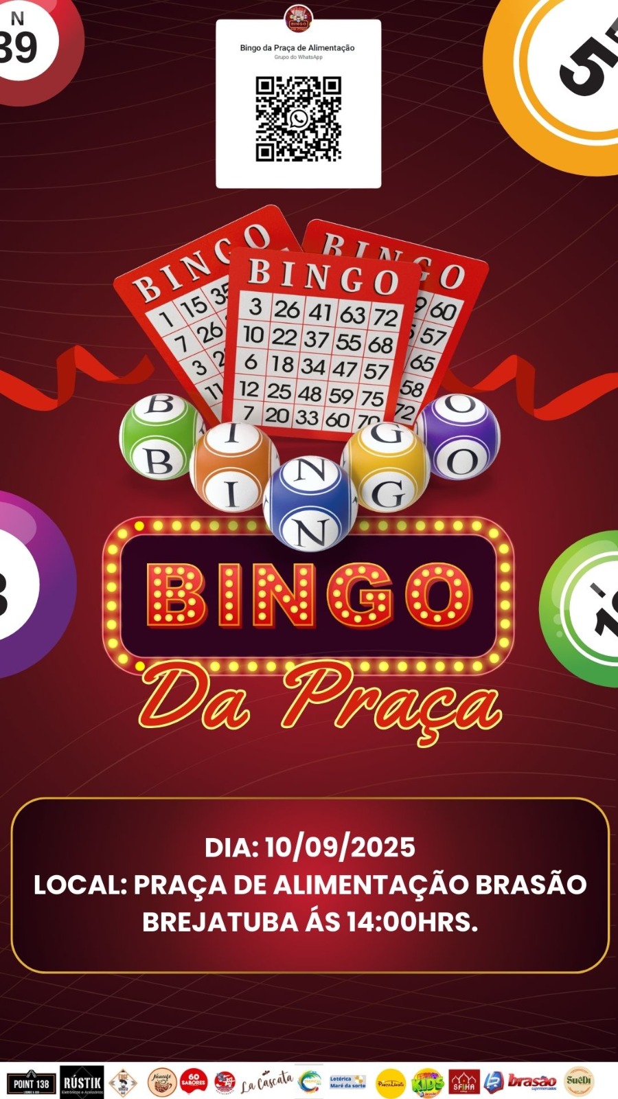 Bingo da Praça de alimentação do Brasão Brejatuba, promete agitar Guaratuba !