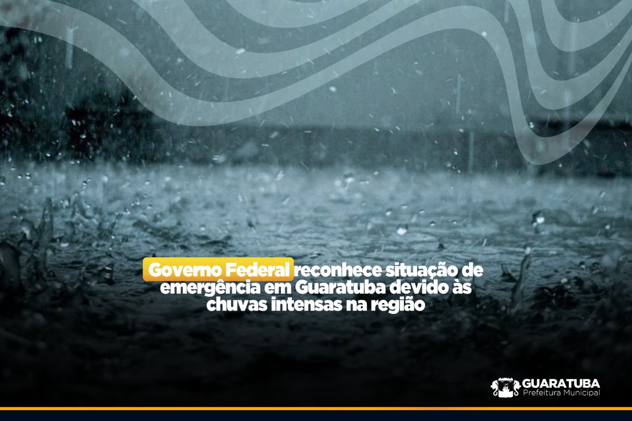 ​Governo Federal reconhece situação de emergência em Guaratuba devido às chuvas intensas na região